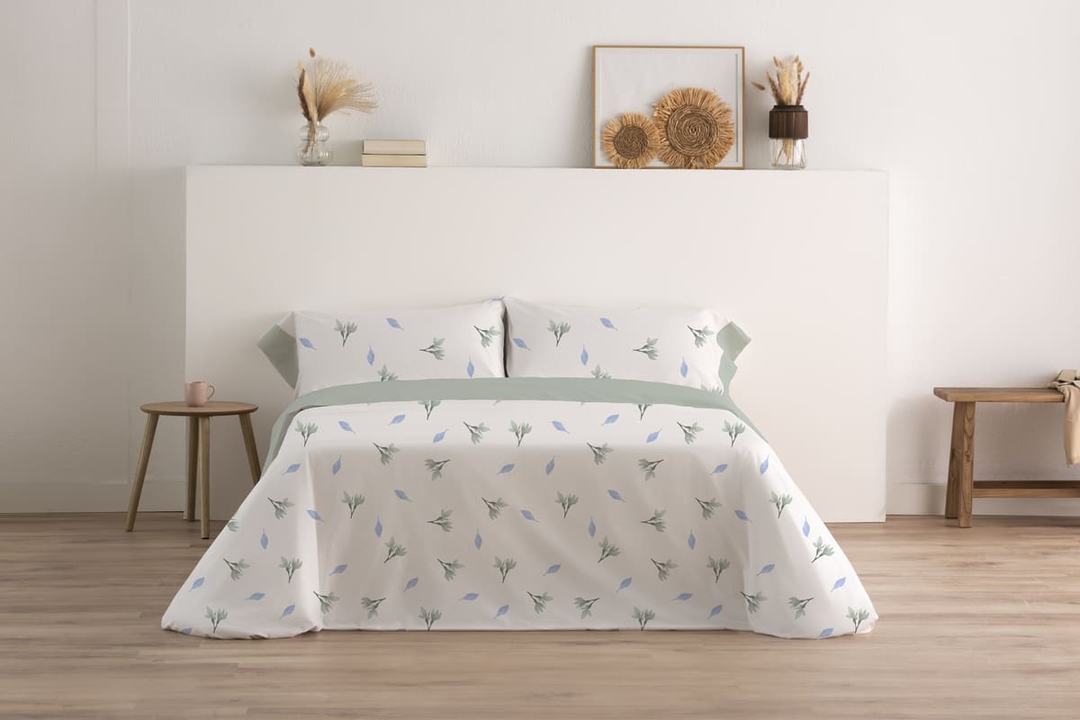 JUEGO SÁBANA ESTAMPADA MEUM VERDE